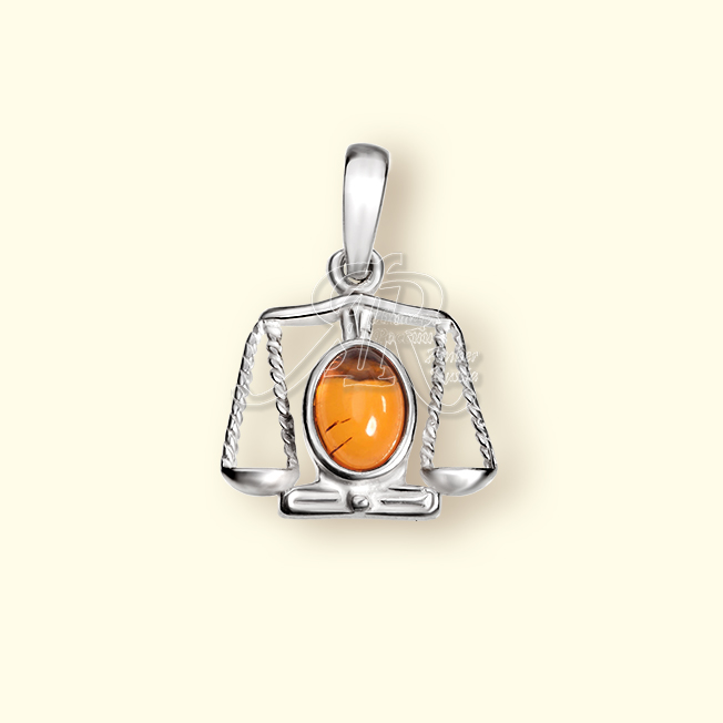 Подвеска Посеребрение, янтарь